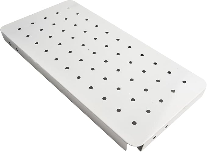 Storage Pegboard for Wall Organization, 14.2" X 7.1" Magnetic-Friendly Steel Panel for DIY Crafts, Mail