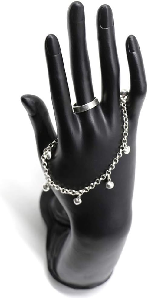 Resin Lotus Flower Ring and Bracelet Artcraft Hand Display Rack(Lotus Hand Model,Black)