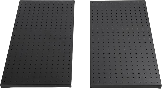 Aramox 2PCS Pegboard Wall Organizer, Alloy Steel Tool Storage System, Customizable 24x12 Inch Panels with 288 Holes for Home Garage Office Organization