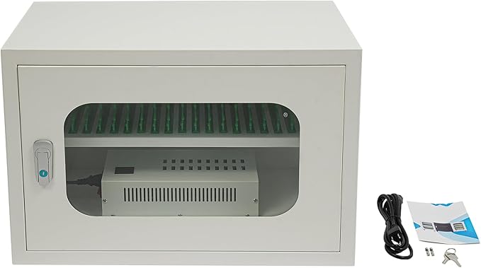 Cell Phone Charging Stations 20 Device, Rechargeable Mobile Phones Charging Cabinet Storage Locker, Secure Phone Cabinet, for Classroom Office
