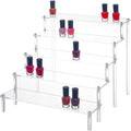 DIWNELEM 5 Tier Acrylic Risers - Acrylic Display Stands for Countertop Organizer, Collections and Cosmetics (11.6 * 11.8 * 9.6 inch)
