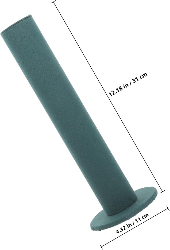 Velvet Vertical Tower Scrunchie Holder Stand Hair Tie Organizer Headband Storage Rack for Jewelry Watches Green Design for Bedroom and Store Display