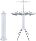 Dollate 4-Legged Clothes Drying Rack Foldable,Octopus-Shaped Portable Laundry Drying Rack,Outdoor and Indoor Collapsible Drying Rack with 4 Pulleys,2 Tier