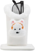 Plush Lined Eyeglasses Holder, Cute Magnetic PU Leather Glasses Stand Case for Women Men Kids