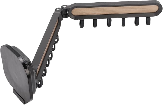Pissente Wall Mounted Clothes Drying Rack, Aluminum Alloy Foldable Hanger Rack with 360 Degree Rotation for Laundry and Bathroom Use