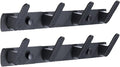 Gxfctys Coat Rack Wall Mount, Modern Wall Hooks for Hanging Coat Clothes Hats Bags with 4 Hooks, Space Aluminum Black Towel Rack for Kitchen Entryway Bathroom Bedroom (4 Hooks, 2pcs, Style 1)