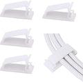 SOULWIT® 50 x Self-Adhesive Cable Management Clips for USB Cable TV, Charger, Audio, Wire Clamp for Table, Car, Office, Home