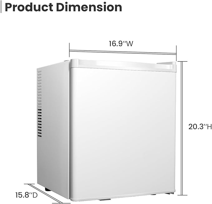 Mini Fridge & Cooler - 38 Liter Small Fridge for Bedroom, 38-72℉ Small Refrigerator for Office, Home, Apartment, Thermoelectric Electric Cooler for Skincare, Food, Drinks(1.34 cu.ft)