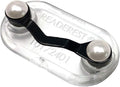Readerest Magnetic Glasses Holder, Eyewear Clip to Hold Readers, Sunglasses & Safety Glasses, Eyeglass Clip for Shirt, Conference Badge Holder, USA Made (Black + Pearls)