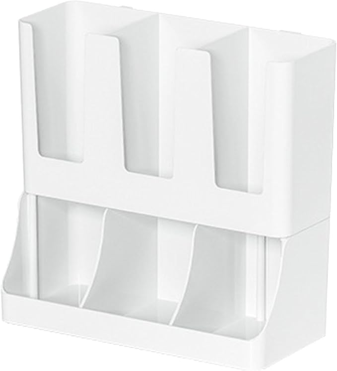 Fenteer Coffee Station Organizer Holder for Counter,6 Compartment,Upright,Cup and Condiment Station Storage Basket for Breakroom