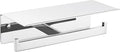 APLusee Double Toilet Paper Holder with Phone Shelf, 304 Stainless Steel Bathroom Tissue Hanger, Wall Mounted Dual Roll Paper Dispenser, Polished Chrome