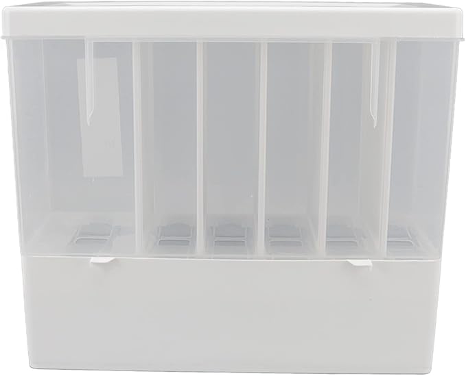 Acouto Wall Mounted Cereal Dispenser 10L Rice Dispenser Wall Mounted 6 Grid Cereal Pressed Sealed Dry Food Storage Container Home Kitchen Dry Food Storage