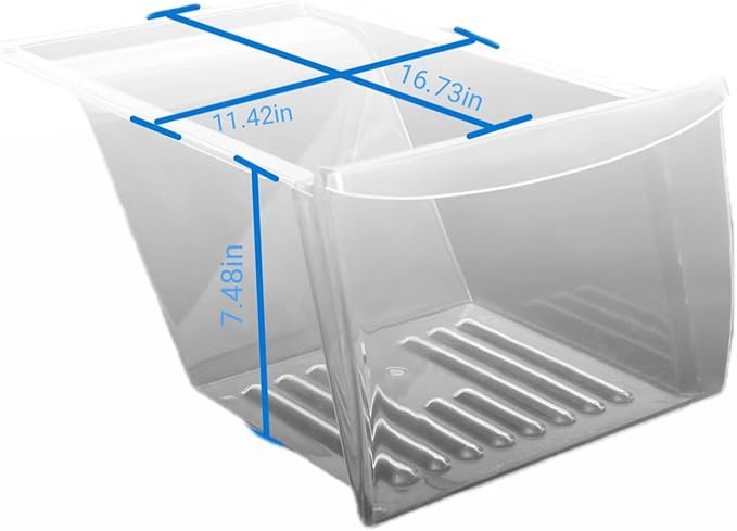 PENSUN Refrigerator Crisper Drawer 240337103 Replacement Shatterproof Clear Vegetable Crisper Bin with Easy Slide Installation