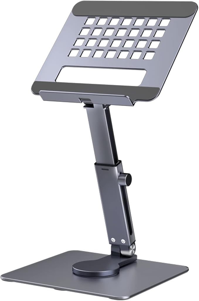 GuaziV 360° Adjustable Tablet Stand - Ergonomic Foldable Holder for iPad 10.2-12.9”, Kindle, Phones 4-13”, Anti-Slip Desktop Mount for Work, Cooking, Gaming & Reading
