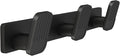Coat Rack Wall Mount Coat Hooks - Black Hook Rack with 3 Hooks Aluminum Wall Rack Hooks for Hanging Coat Hat Bag Towel Hanger Rustproof Coat Holder