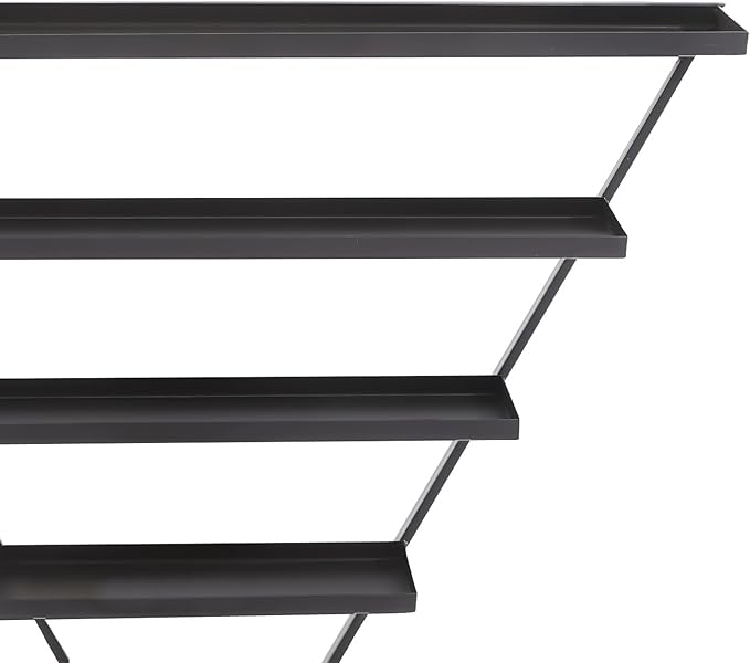 10PCS Black Triangular Nail Polish Racks, 5 Tiers Wall-Mounted Cosmetic Display Rack Nail Polish Racks Lipstick Perfume Wall Shelf Essential Oil Organizers for Home Spa Nail Salon Shop