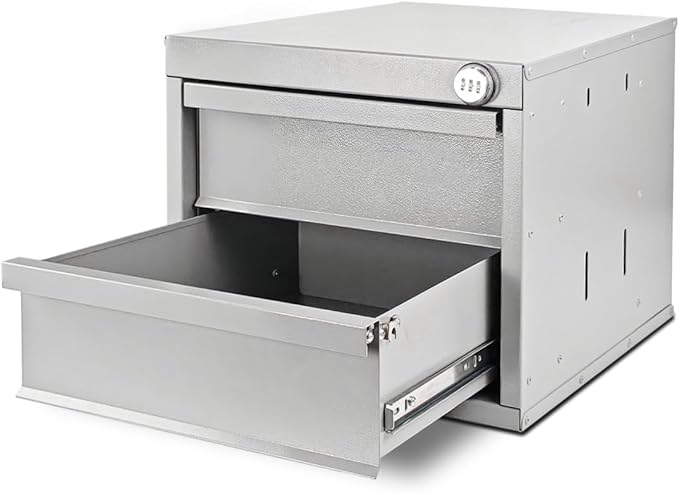 AA Products Model DW-1650 2 Tiers Drawer Cabinet with Password Lock Designed for Tools Room, Utility Room, Workplace, Carriage, Garage. 15.75’’W x 12.5’’H x 15.6”D - Sold Individually