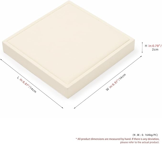 Oirlv Microfiber Jewelry Pendant Display Tray Jewelry Necklace Organizer Display Tray(Beige)