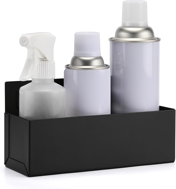 AIRTOON Magnetic Aerosol Spray Can Holder, Magnetic Bottle Holder for Garage, Workspace and Home, Black