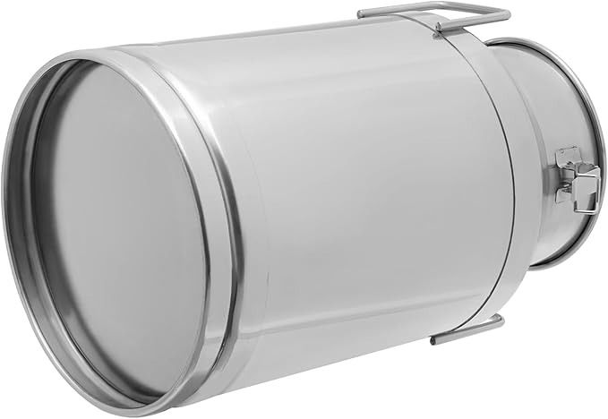 12~60L Heavy-duty 201 Stainless Steel Milk Can with Drip-free Spigot, Water Beverage Drink Dispenser Milk Pail Bucket for Milk Wine Oil (40L)