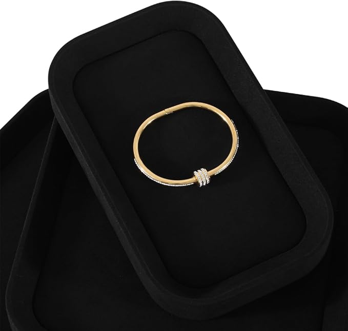 Valet Tray For Men, Velvet Catch All Trays,Luxury Watch Tray,Premium Jewelry Display For Vendors,Black Bracelet Display