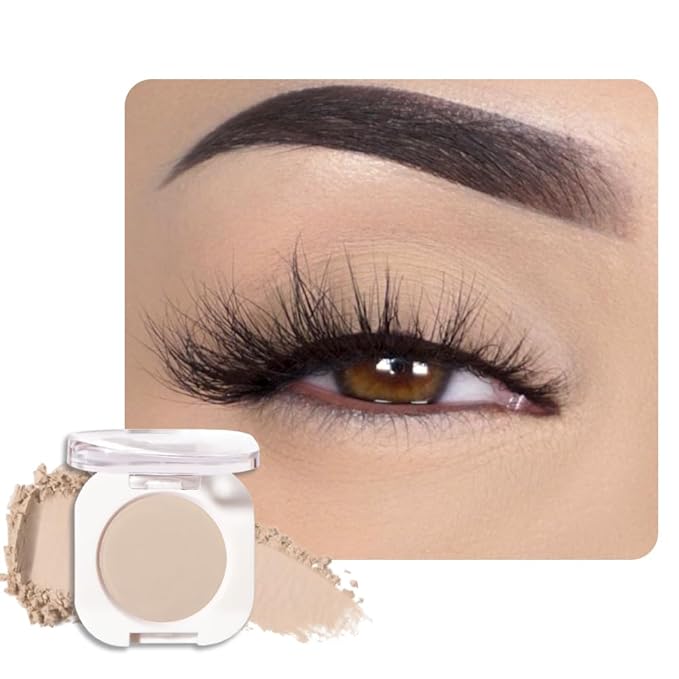 Light Nude Single Matte Eyeshadows Makeup, Neutral Powde Eye Shadow for Women, Skin Singles Matte Eyeshadow Palette Pigmented Waterproof, sombras para ojos, Blendable, Girls Christmas Gift 06