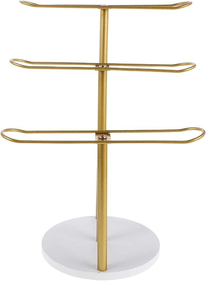 Headband Holder Organizer Stand Metal 3-Tier Hairband Display Rack Hair Hoop Hair Accessories Holder Bracelet Jewelry Stand