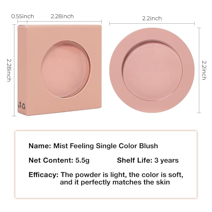 Blush for Cheeks,Pink Peach Powder Matte Blush Palette Cheeks Face Makeup for Older Women,Lightweight,Smooth,Blendable,Fade and Transfer-Resistant,Effortless Matte Natural Finish,Vegan & Cruelty Free