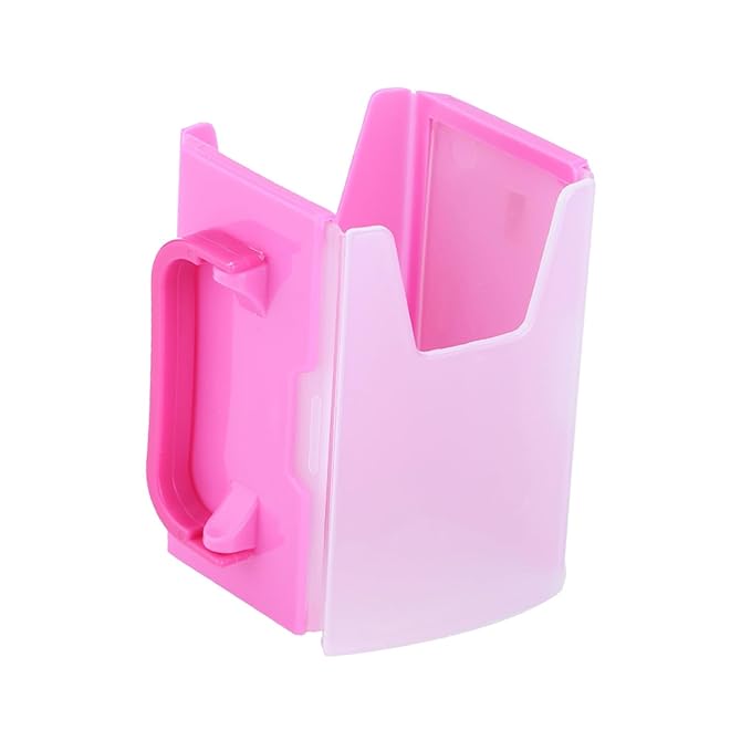 Milk Carton Holder Adjustable Spillproof Milk Drink Holder with Handle for Kid Child Kitchen Tool (Red)