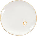 COLLECTIVE HOME - Ceramic Jewelry Tray, Decorative Trinket Dish for Rings Earrings Necklaces Bracelet Watch Keys, Birthday Mother's Day Christmas Gift for Women, 4.75", Glossy (e)