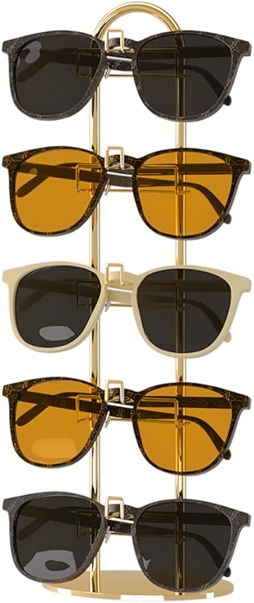 5 Tier Sunglass Organizer Holder,Sunglasses Tabletop Display Stand For Nightstand
