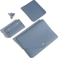 PU Leather Laptop Sleeve 16 Inch Compatible with New MacBook Pro 16 A2991 A2780, MacBook Pro 15, Surface Book 15, Dell XPS 15 with Small Pouch, Mouse Pad and Cord Organizer Color Blue