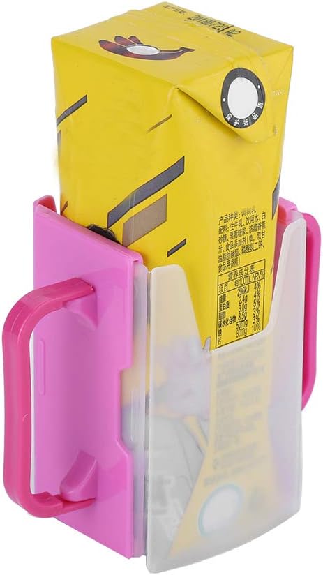 Adjustable Spill-Proof Milk Holder, Milk Carton Holder, Kitchen Tool Reusable for Toddlers Kids(red)