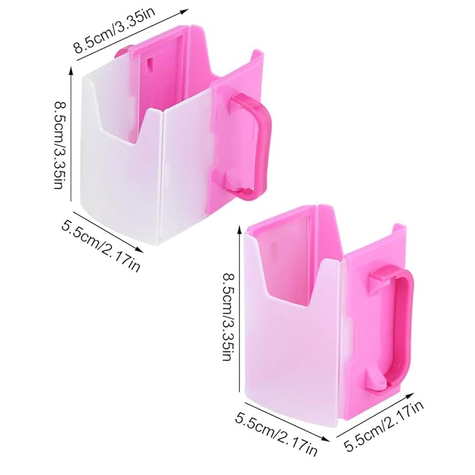 Milk Carton Holder Adjustable Spillproof Milk Drink Holder with Handle for Kid Child Kitchen Tool (Red)