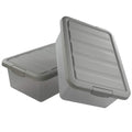 14 Quart Plastic Storage Box, Clear Storage Bin with Lid, 2 Packs