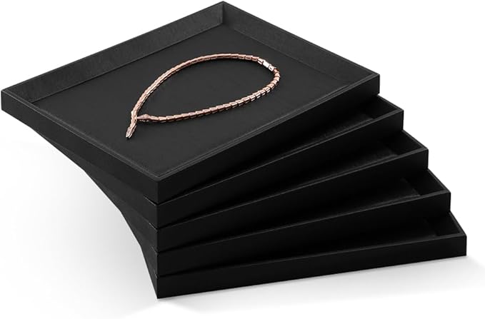 Jewelry Display, Leather Tray,Premium Black Jewelry Tray,Mens Jewelry Tray For Watch,Necklace,Ring