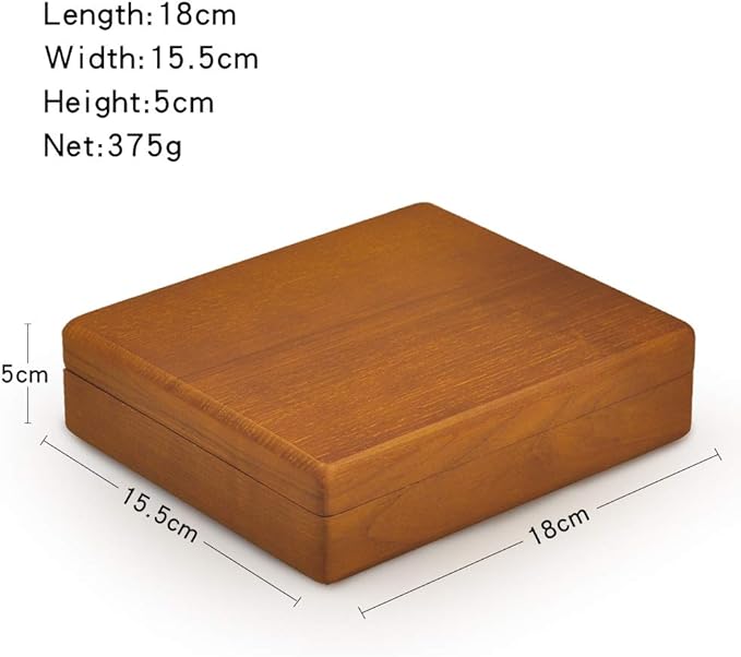 Oirlv Solid Wood Ring Jewelry Box Organizer Earrings Jewelry Drawer Organizer Tray with Lid (Creamy-white)