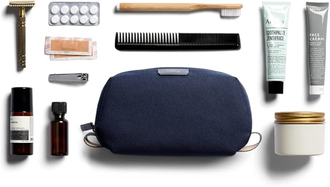 Bellroy Toiletry Kit (Unisex Toiletry Bag, Zipper Closure, Water-Resistant Lining, Toothbrush Sleeve with Magnetic Closure, Internal Mesh Pocket Organization) -Bronze