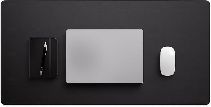 Jotsome Leather Desk Pad Mat, Non-Slip Desk Blotter Pad - Desk Protector for Office, Home, Laptop, and Desktop, Gift for The Holidays or Christmas (Black, 34" x 17")