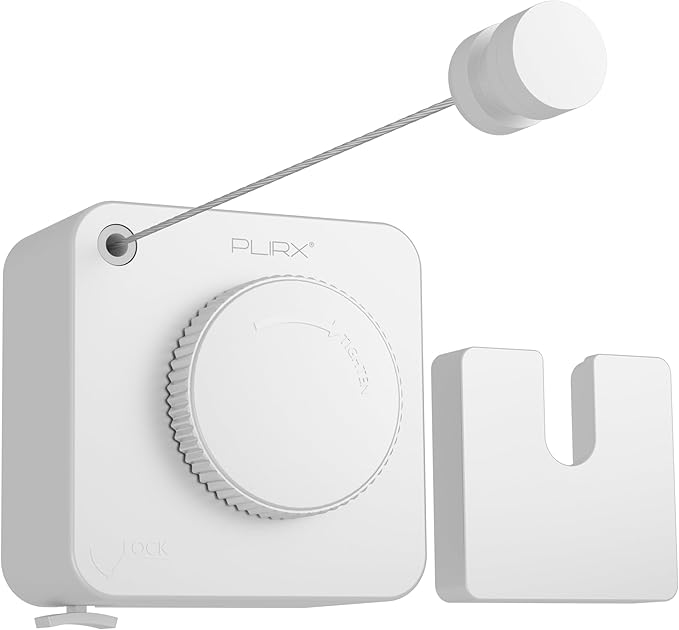 Retractable Clothesline Indoor, Non-Sagging Outdoors Clothesline Retracting, Heavy Duty Retractable Clothes Drying Laundry Line, Wall Mounted Stainless Steel Line - 13.8 Ft (White)