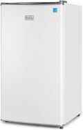 BLACK+DECKER 3.2 Cu. Ft. Compact Refrigerator, ENERGY STAR Certified Small Refrigerator, Single Door Mini Fridge with Chiller Compartment, Personal Fridge for Home or Dorm Room, BCRK32W, White