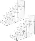 Acrylic Wallet Display Stand Purse Handbag Organizer, Clear Jewelry Riser Display Stand Purse Display Rack, Acrylic Display Shelf for Cosmetic Perfume Jewelry Sunglasses Handbag (2 PCS-6 Tier)