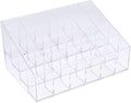Acrylic Makeup Organizer 4 Tier Storage Rack Clear Cosmetic Shelf for Nail Polish, Lipstick, Essential Oil Bottle Holder Desktop Beauty Organizer with Railing to Tipping