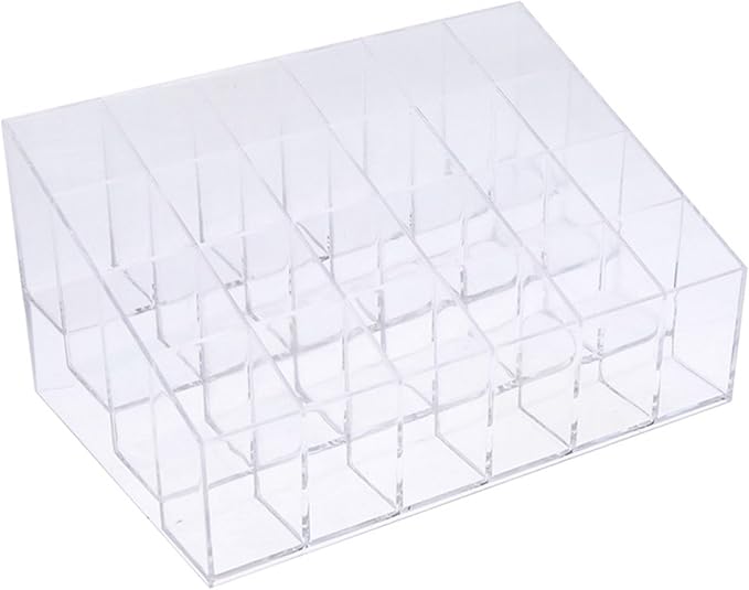 Acrylic Makeup Organizer 4 Tier Storage Rack Clear Cosmetic Shelf for Nail Polish, Lipstick, Essential Oil Bottle Holder Desktop Beauty Organizer with Railing to Tipping