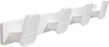 Coat Rack Wall Mount Coat Hooks - White Hook Rack with 4 Hooks Aluminum Wall Rack Hooks for Hanging Coat Hat Bag Towel Hanger Rustproof Coat Holder