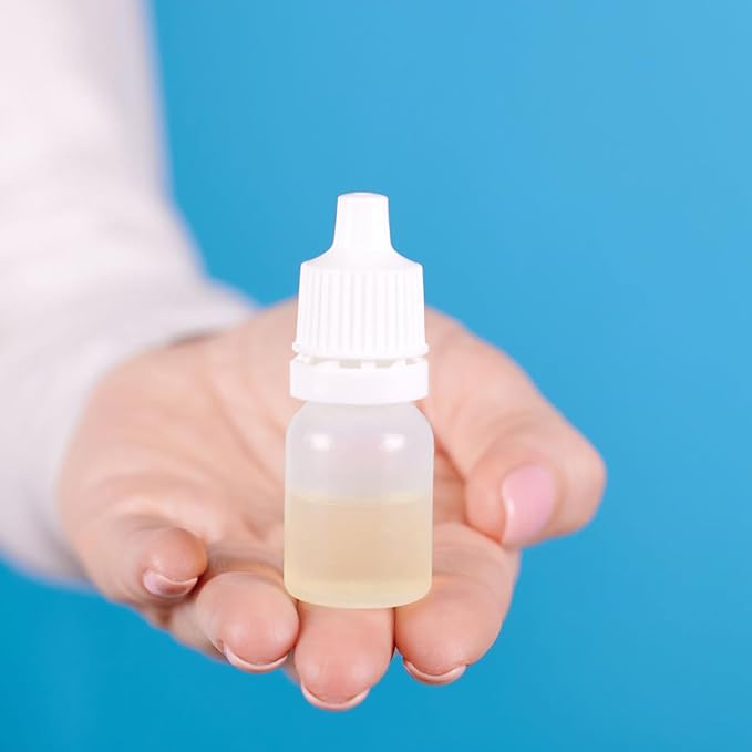 12PCS 20ML White Plastic Empty Squeezable Dropper Bottles Portable Eye Liquid Dropper Small Plastic Refillable Containers with Screw Cap and Plug (White, 20ML)
