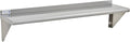 Commercial Wall Shelf - 395 lb. Weight Capacity, 60" W x 15" D, NSF Solid, Stainless Steel (29N-021)