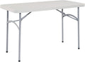 Office Star Resin Multipurpose Rectangle Folding Table for Indoor or Outdoor Use, 4 Feet x 2 Feet