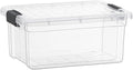 Superio Clear Storage Box with Lid, 36 Quart Plastic Container Bins for Organizing, Stackable Crates, BPA Free, Non Toxic, Odor Free, Organizers for Home, Office, School, and Dorm