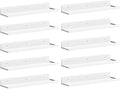 Lifewit Floating Shelves for Wall, 10 Pack White Acrylic Shelf 15" Room Decor for Bookcase/Vinyl Record Display/Photo/Picture in Bedroom, Living Room, Bathroom, Kitchen Storage and Organization